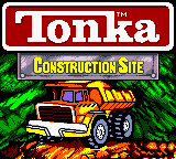 Tonka Construction Site title screen for GameBoy Color